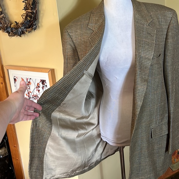 Vtg BROOKS BROTHERS Size 42R Plaid Sportcoat Silk/Cashmere Blend Timeless Pteppy - Picture 3 of 15